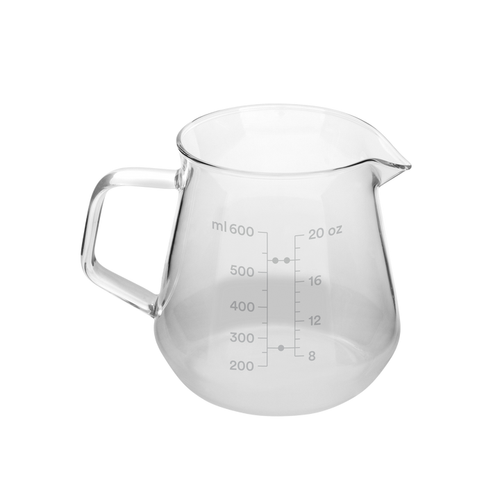 Pour Over Coffee Carafe w ML and OZ measurements